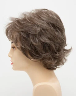 Aubrey Wig By Envy | Mono Top | Human Hair Blend -Wig Discount Store AubreyLeftSide DarkGrey