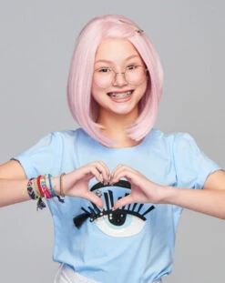 Sweetly Pink Children's Wig By Hairdo -Wig Discount Store KIDZ SweetlyPink Model3 Front2