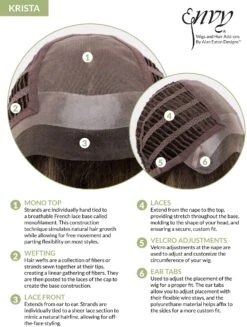 Krista Wig By Envy | Mono Top | Human Hair | Synthetic Blend -Wig Discount Store Krista