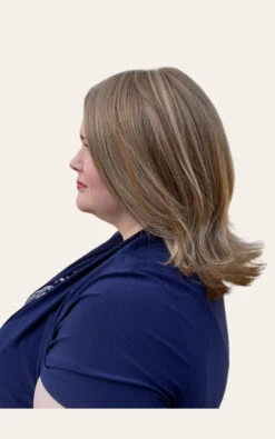 Lisa Wig By Envy | Human Hair/Synthetic Blend -Wig Discount Store Lisa Envy DarkerBlonde Left