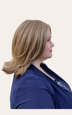 Lisa Wig By Envy | Human Hair/Synthetic Blend -Wig Discount Store Lisa Envy DarkerBlonde Right