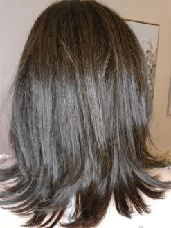 Lisa Wig By Envy | Human Hair/Synthetic Blend -Wig Discount Store LisabyEnvyDarkBrownBack