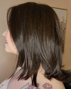 Lisa Wig By Envy | Human Hair/Synthetic Blend -Wig Discount Store LisabyEnvyDarkBrownSide