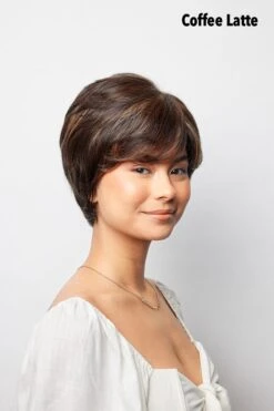Pixie TP Mono Topper By Amore | Mono Top | Synthetic/Heat-Friendly Synthetic Blend -Wig Discount Store PixieTPMono CoffeeLatte2