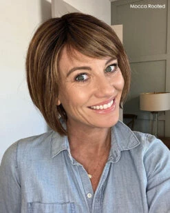 Sing Wig By Ellen Wille | Heat-Friendly Synthetic 27 Sing Wig By Ellen Wille | Heat-Friendly Synthetic -Wig Discount Store SingEWMoccaRootedfront