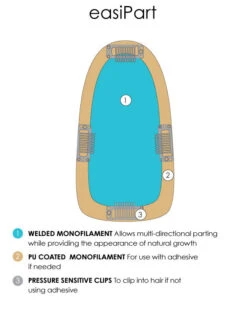 EasiPart Topper 8" | Remy Human Hair | Renau Exclusive -Wig Discount Store easiPart descriptions 376f58be 7eb5 4933 9f06 3729365dc5ca