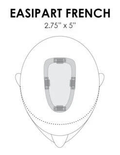 EasiPart Topper French 12" | Remy Human Hair -Wig Discount Store easipart french placement base dimension 65fe6675 b09d 4594 82ec d2e1fc0673ce