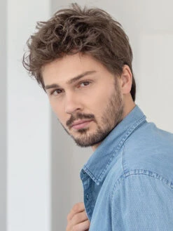 Justin Men's Wig By Ellen Wille | Double Mono Top